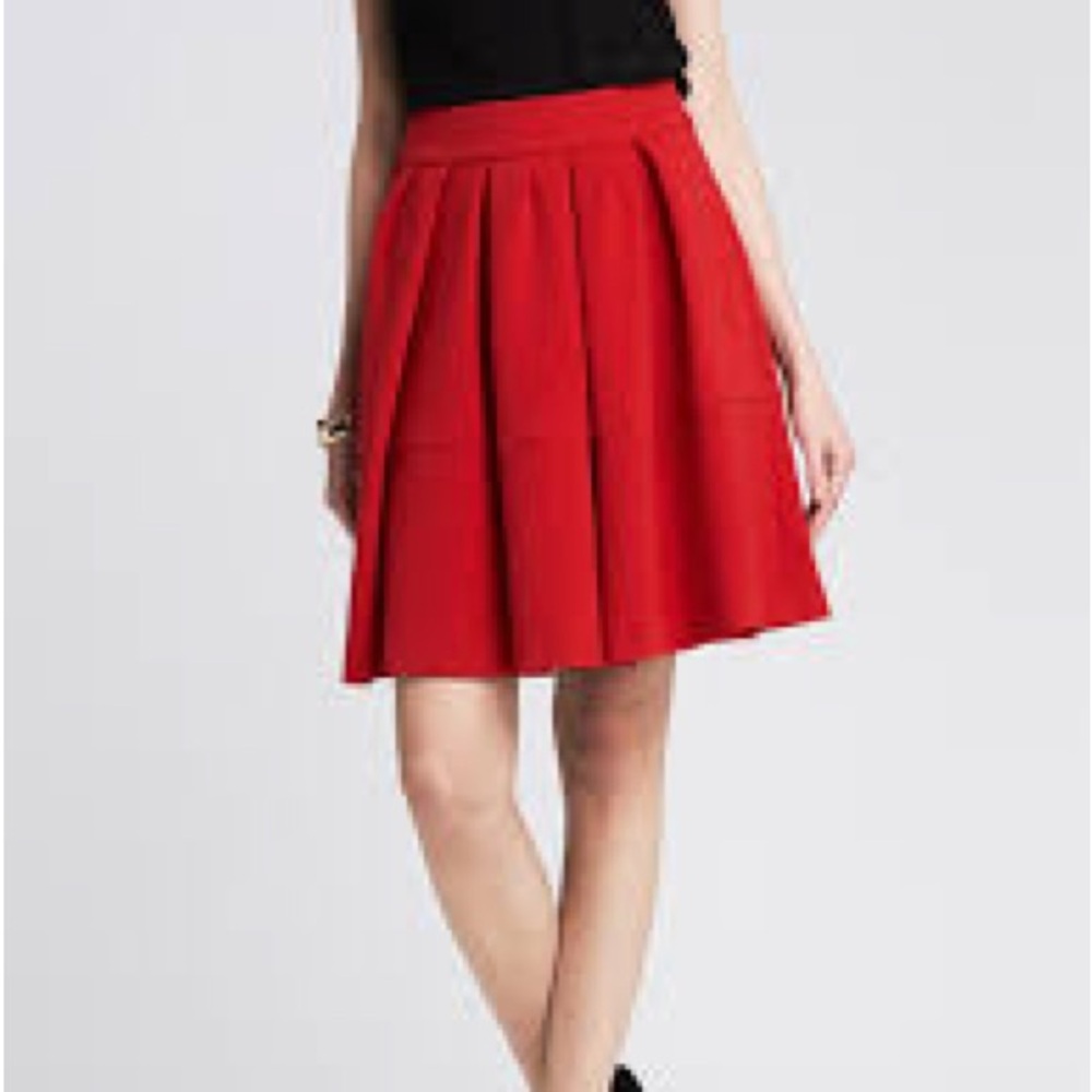 Banana Republic Red Full Skirt